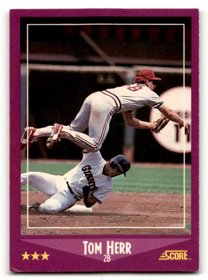 1988 Score #84 Tom Herr St. Louis Cardinals Baseball Cards EX/NM ID:54965