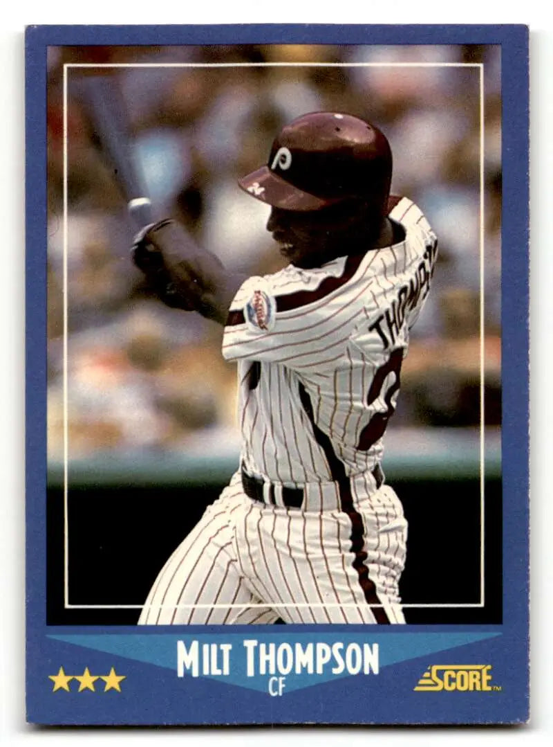 1988 Score #115 Milt Thompson Philadelphia Phillies Baseball Cards E ID:54981