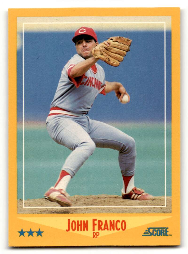1988 Score #535 John Franco Cincinnati Reds Baseball Cards EX/NM ID:55004