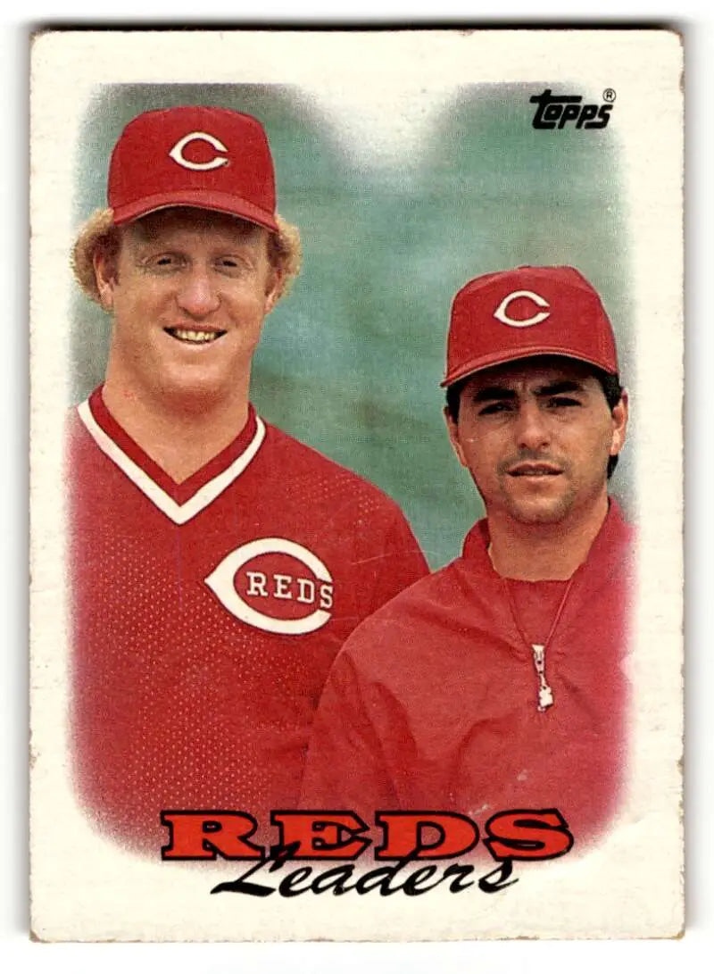 1988 Topps #81 Reds Leaders TL Cincinnati Reds Baseball Cards EX/NM ID:55087