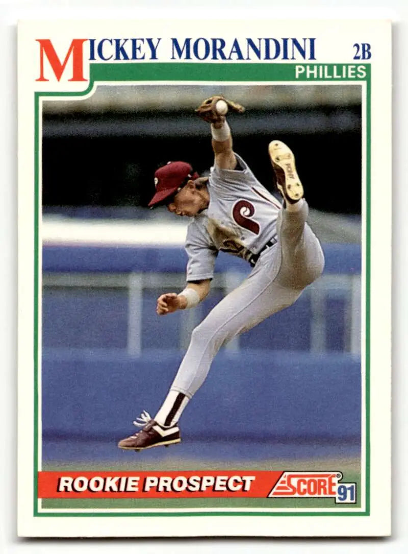 1991 Score #376 Mickey Morandini Philadelphia Phillies Baseball Card ID:55159