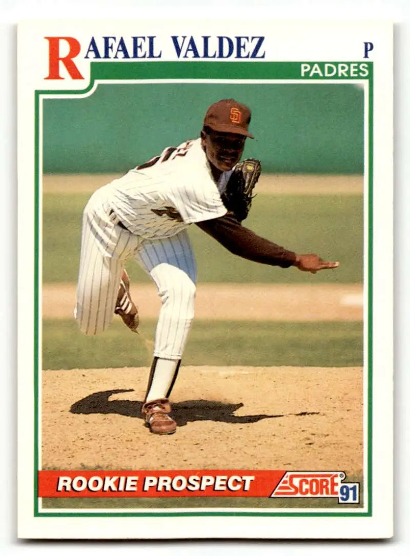 1991 Score #360 Rafael Valdez San Diego Padres Baseball Cards EX/NM ID:55170