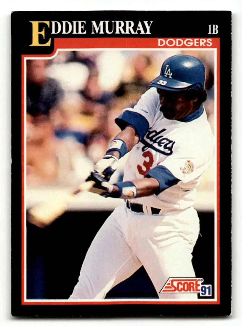 1991 Score #310 Eddie Murray Los Angeles Dodgers Baseball Cards EX/N ID:55176