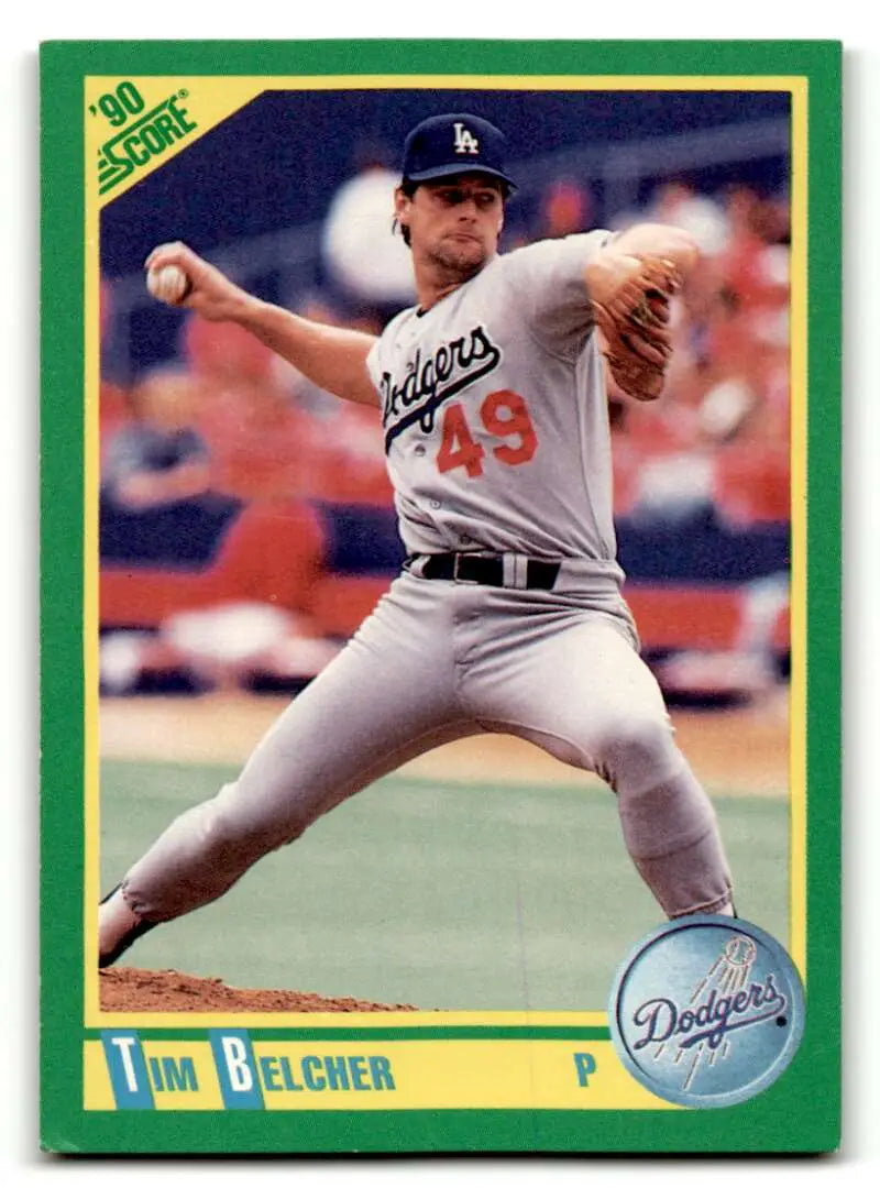1990 Score #126 Tim Belcher Los Angeles Dodgers Baseball Cards EX/NM ID:55205