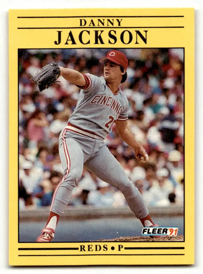 1991 Fleer #67 Danny Jackson Cincinnati Reds Baseball Cards EX/NM ID:55222