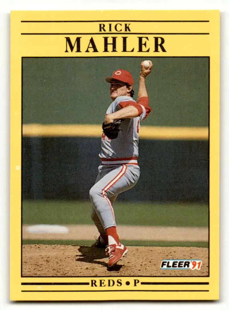 1991 Fleer #71 Rick Mahler Cincinnati Reds Baseball Cards EX/NM ID:55233