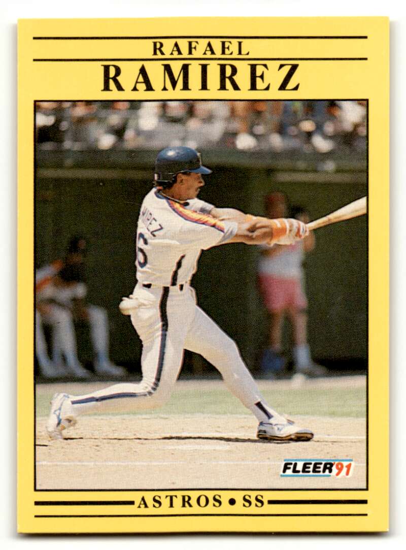 1991 Fleer #513 Rafael Ramirez Houston Astros Baseball Cards EX/NM ID:55243