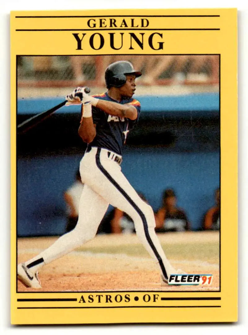 1991 Fleer #521 Gerald Young Houston Astros Baseball Cards EX/NM ID:55246