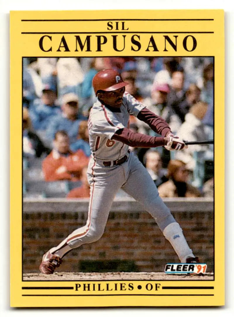 1991 Fleer #389 Sil Campusano Philadelphia Phillies Baseball Cards E ID:55255