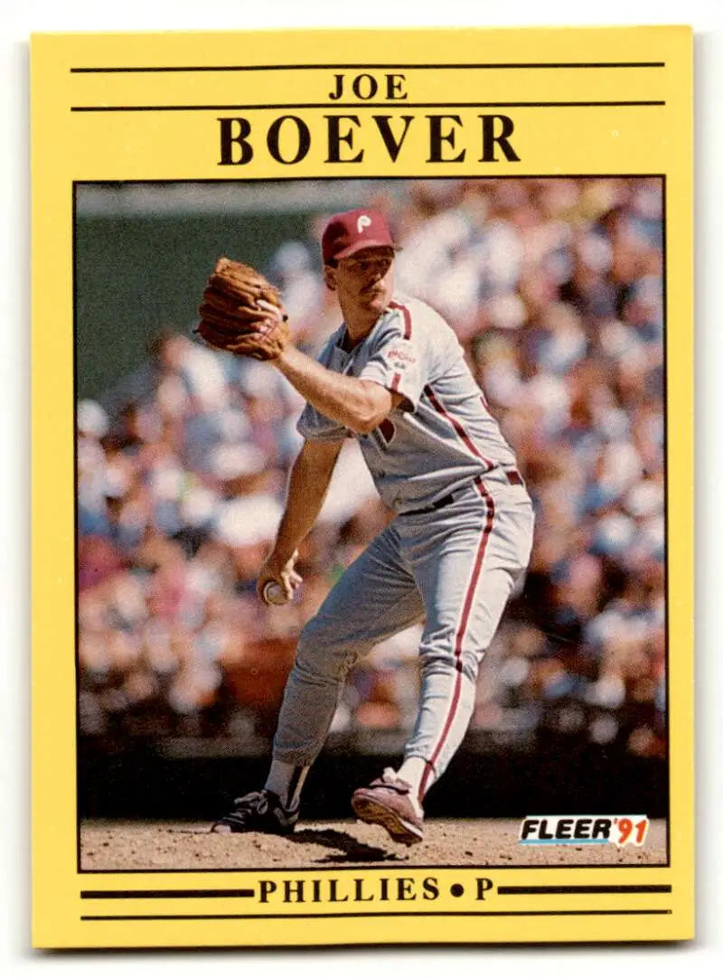 1991 Fleer #387 Joe Boever Philadelphia Phillies Baseball Cards EX/N ID:55267