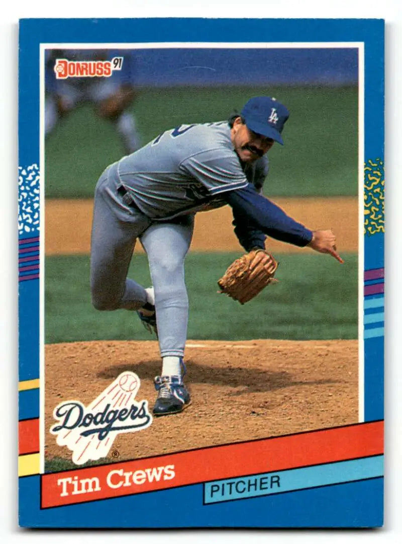1991 Donruss #294 Tim Crews Los Angeles Dodgers Baseball Cards EX/NM ID:55293