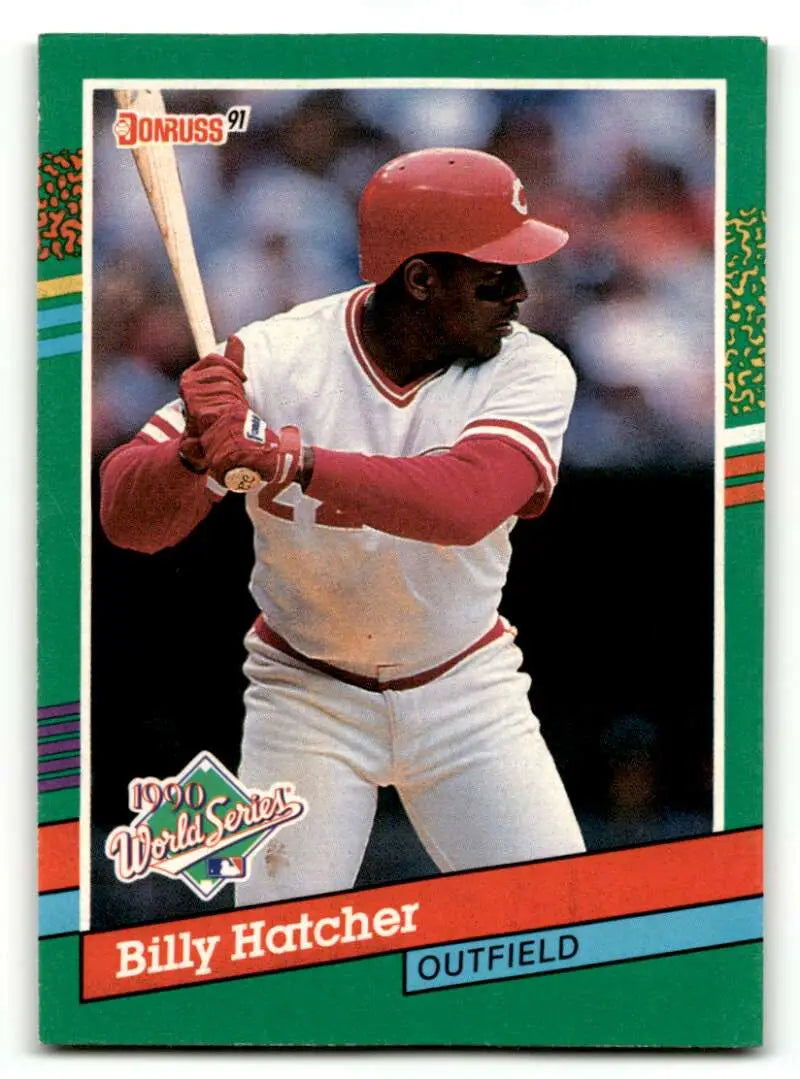 1991 Donruss #763 Billy Hatcher Cincinnati Reds Baseball Cards EX/NM ID:55344