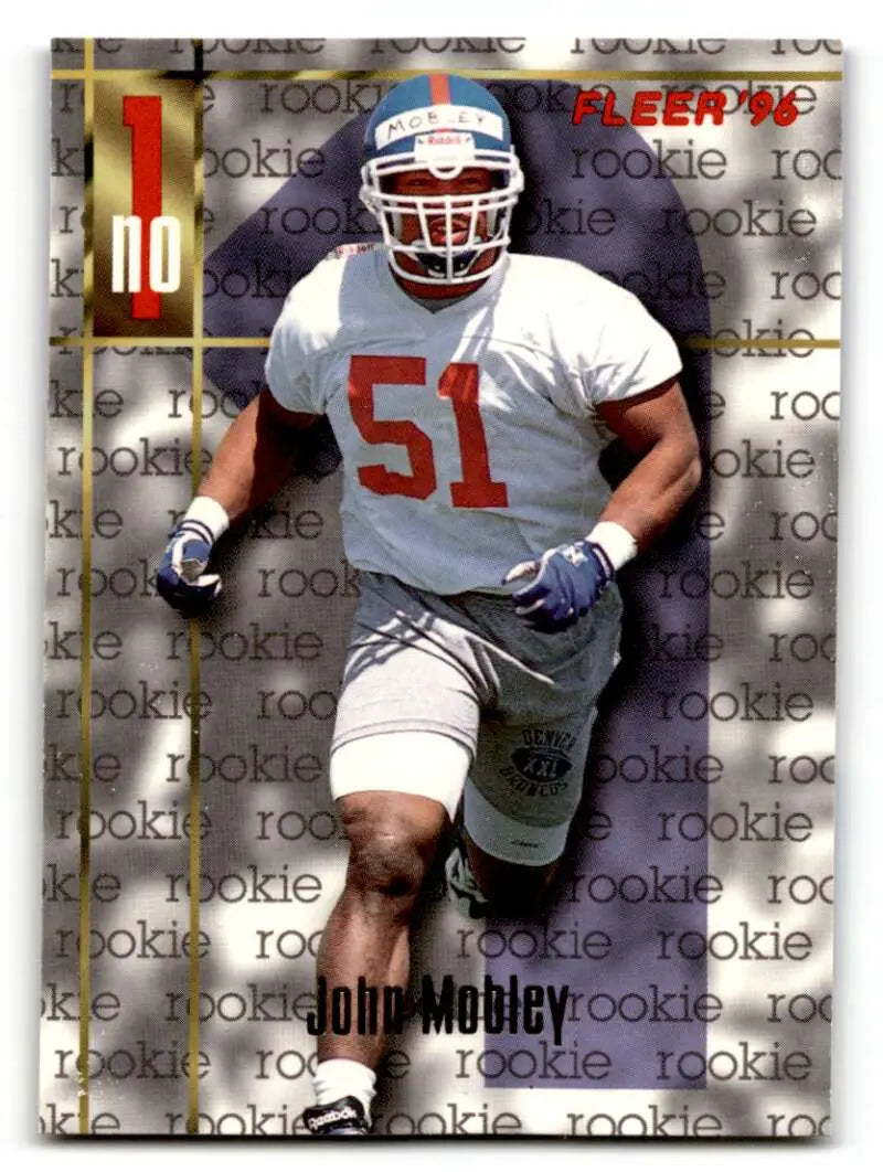 1996 Fleer #169 John Mobley Denver Broncos Football Cards NM Near Mi ID:55556