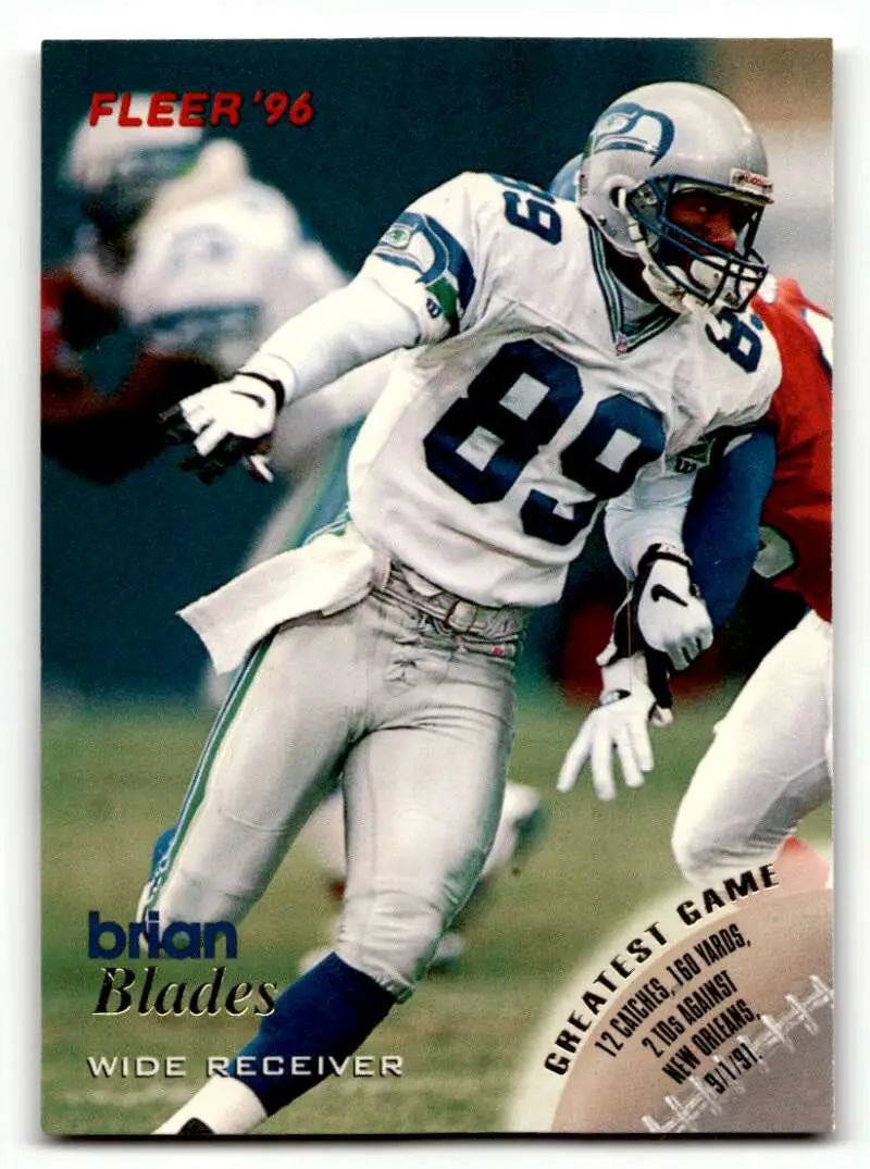 1996 Fleer #129 Brian Blades Seattle Seahawks Football Cards NM Near ID:55569