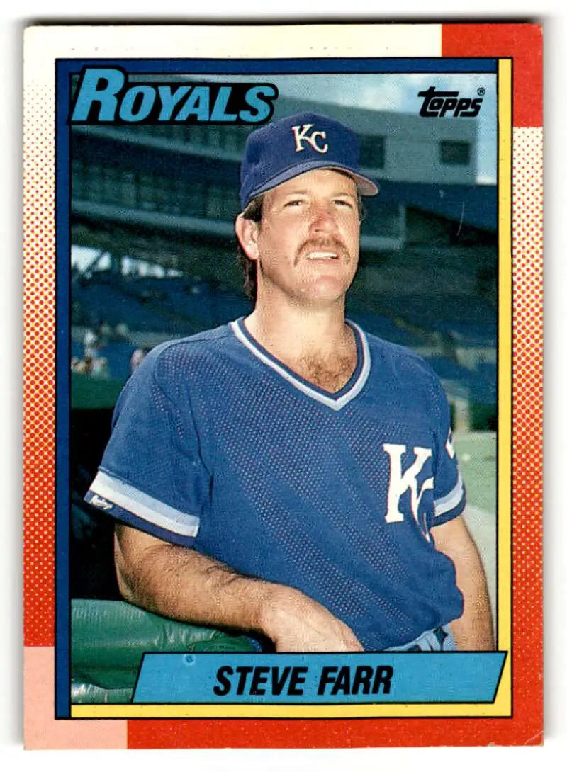 1990 Topps #149 Steve Farr Kansas City Royals Baseball Cards EX/NM ID:55627