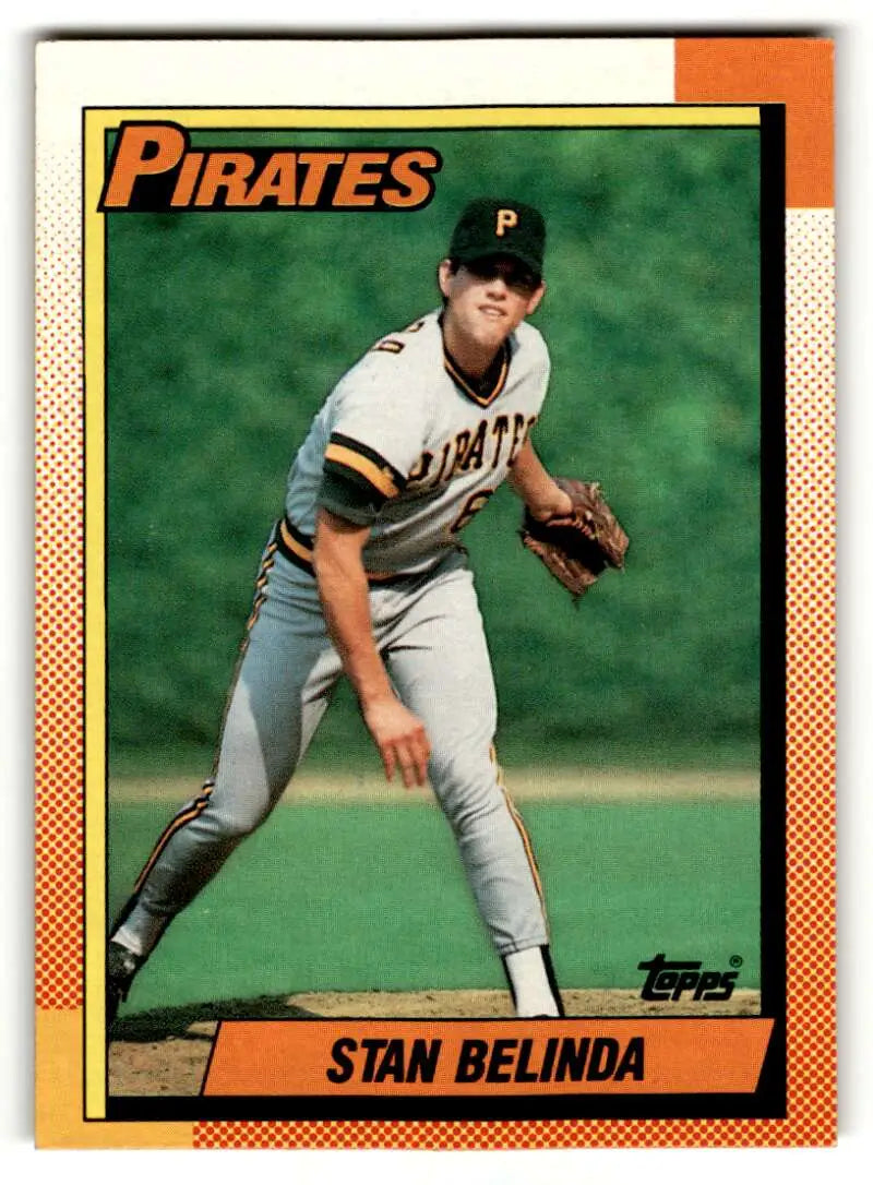 1990 Topps #354 Stan Belinda Pittsburgh Pirates Baseball Cards EX/NM ID:55657