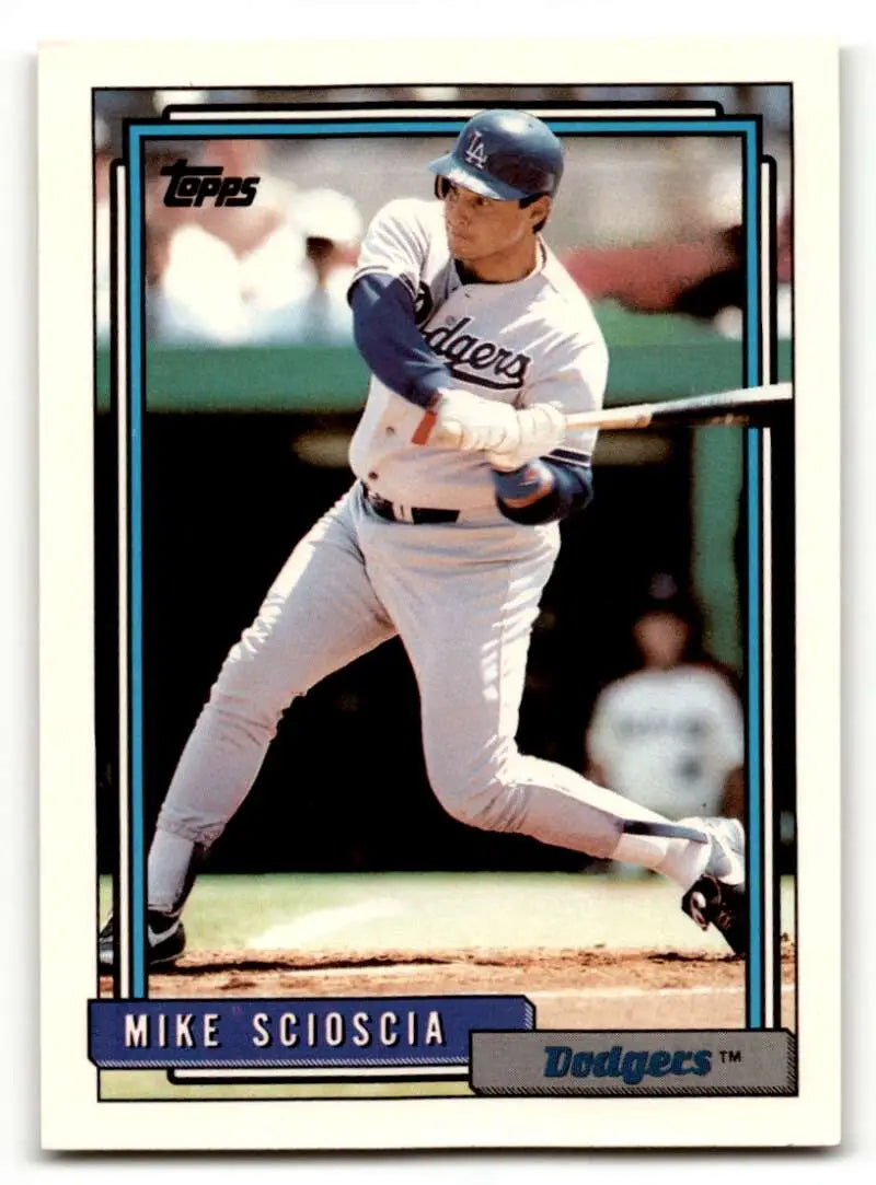 1992 Topps #13 Mike Scioscia Los Angeles Dodgers Baseball Cards EX/N ID:55841