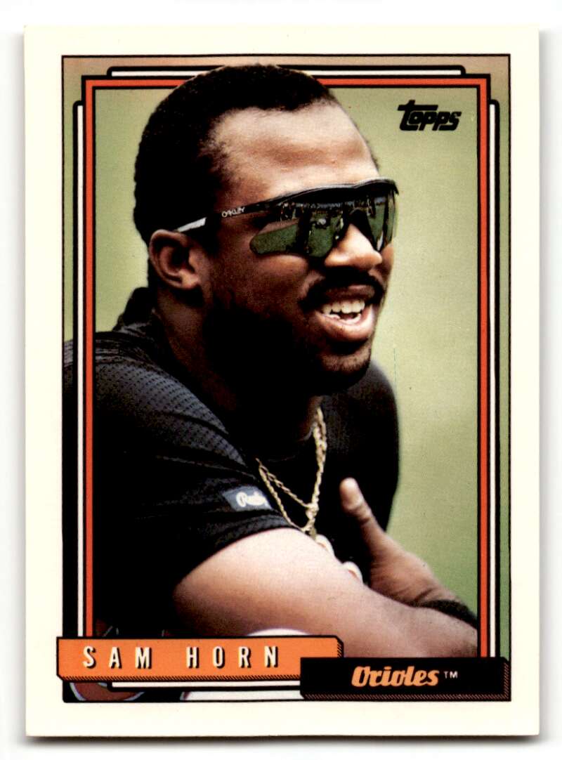 1992 Topps #422 Sam Horn Baltimore Orioles Baseball Cards EX/NM ID:55851