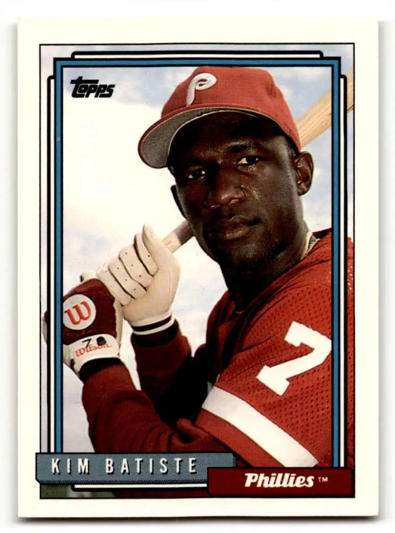 1992 Topps #514 Kim Batiste Philadelphia Phillies Baseball Cards EX/ ID:55895