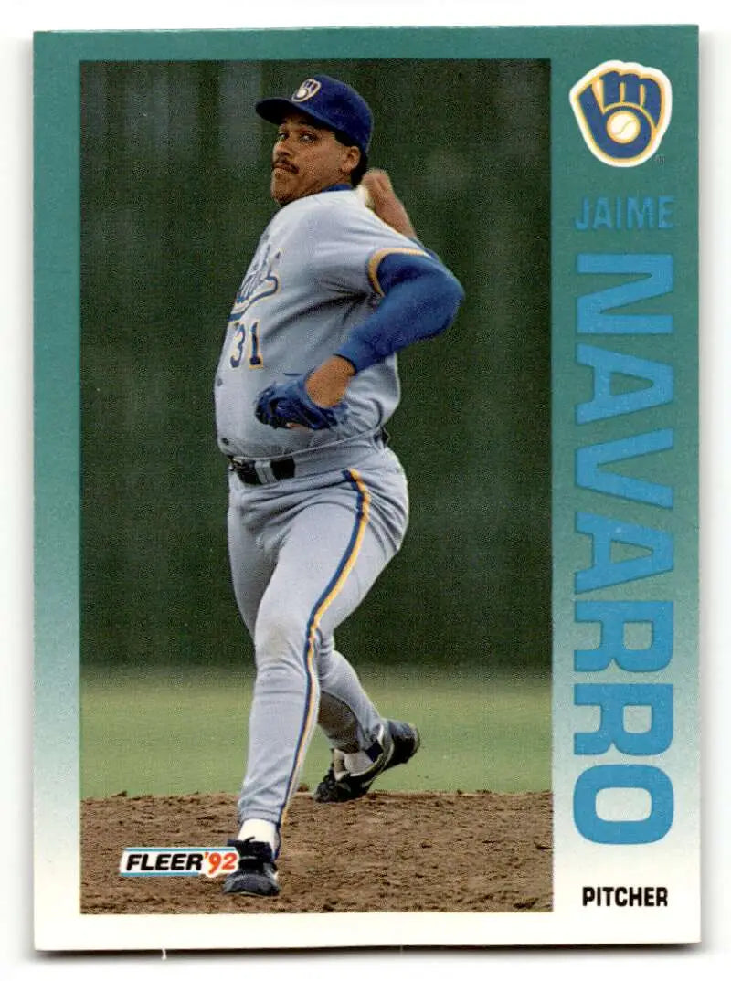 1992 Fleer #183 Jaime Navarro Milwaukee Brewers Baseball Cards NM Ne ID:56086