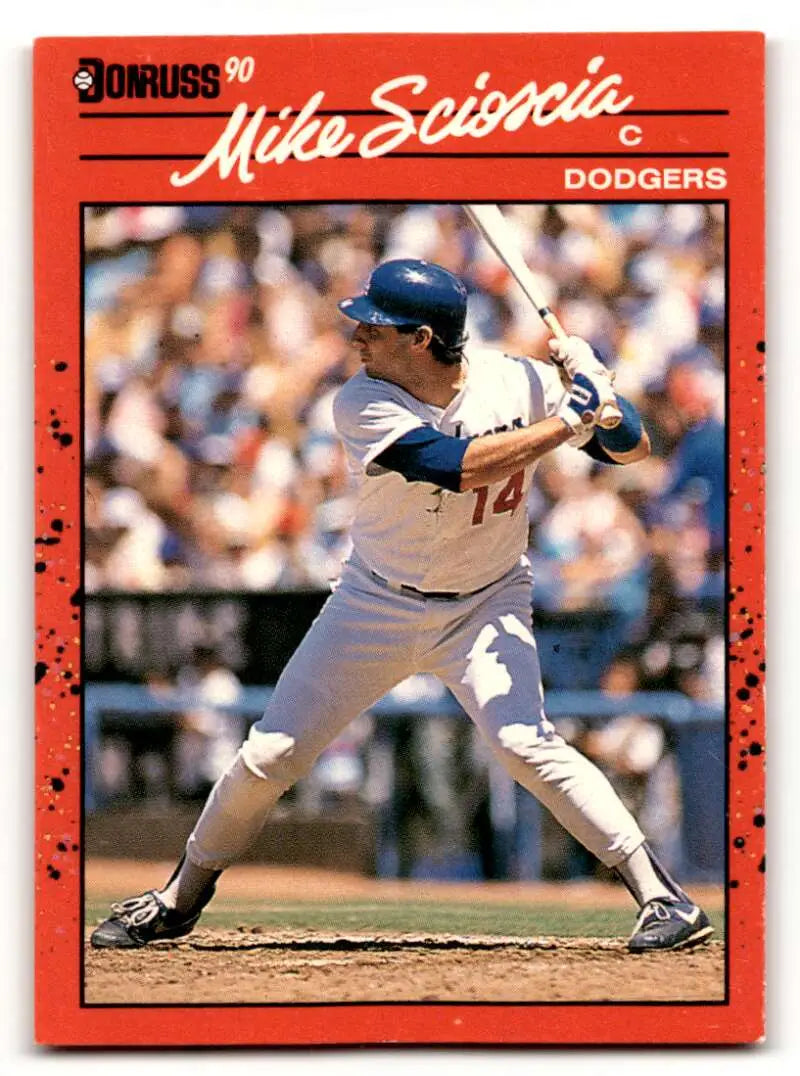1990 Donruss #316 Mike Scioscia Los Angeles Dodgers Baseball Cards E ID:56175