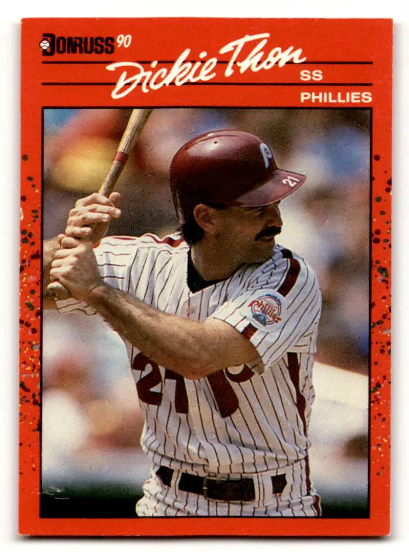 1990 Donruss #549 Dickie Thon Philadelphia Phillies Baseball Cards E ID:56221