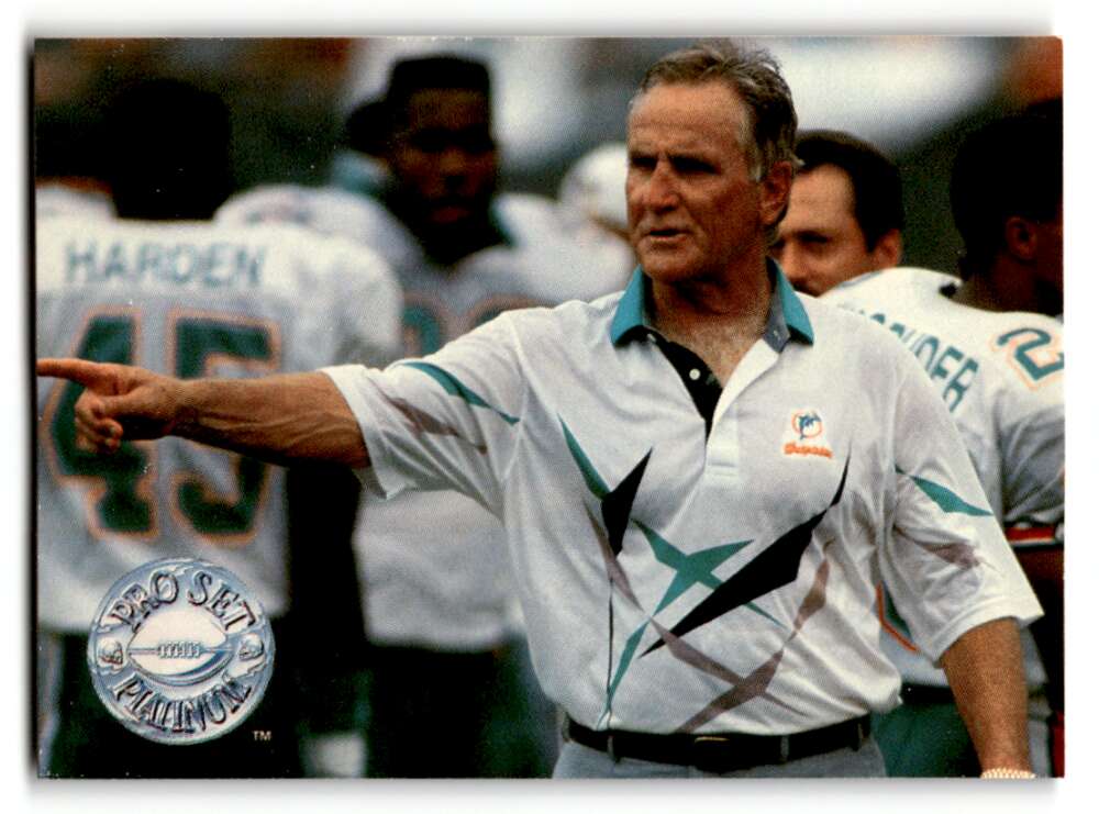 1991 Pro Set Platinum #285 Don Shula Miami Dolphins Football Cards E ID:56594