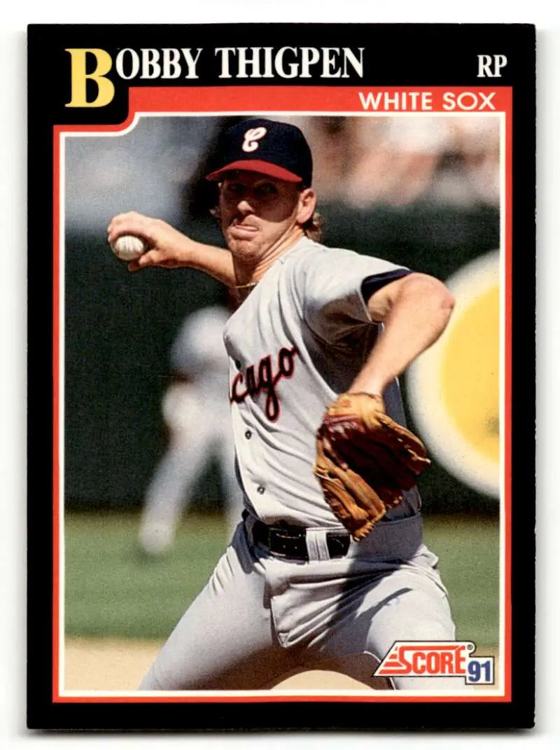 1991 Score #280 Bobby Thigpen Chicago White Sox Baseball Cards EX/NM ID:57495