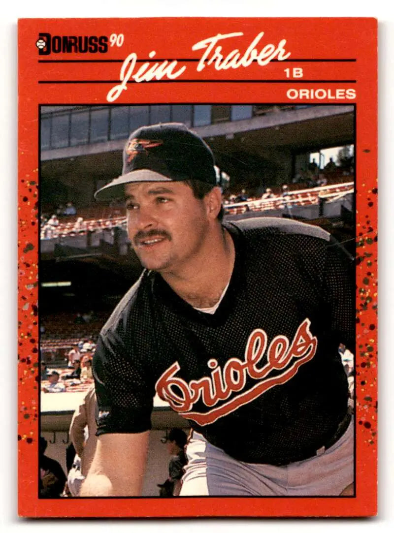 1990 Donruss #569 Jim Traber Baltimore Orioles Baseball Cards EX/NM ID:57581