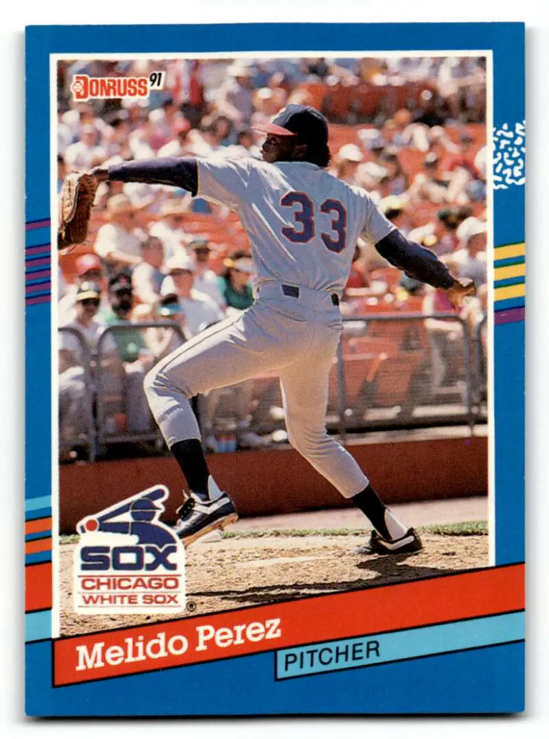 1991 Donruss #164 Melido Perez Chicago White Sox Baseball Cards EX/N ID:57662