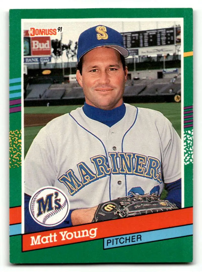 1991 Donruss #493 Matt Young Seattle Mariners Baseball Cards EX/NM ID:57668