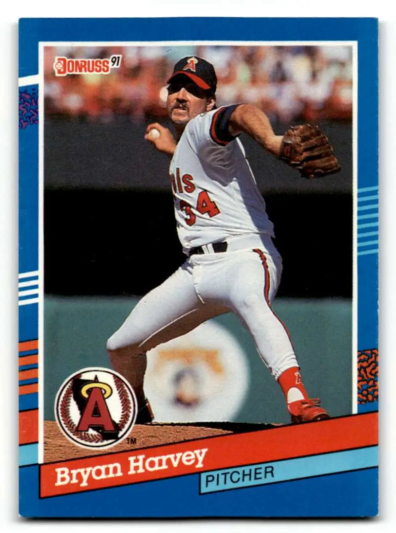 1991 Donruss #206 Bryan Harvey California Angels Baseball Cards EX/N ID:57673