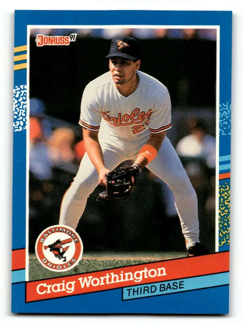1991 Donruss #293 Craig Worthington Baltimore Orioles Baseball Cards ID:57685