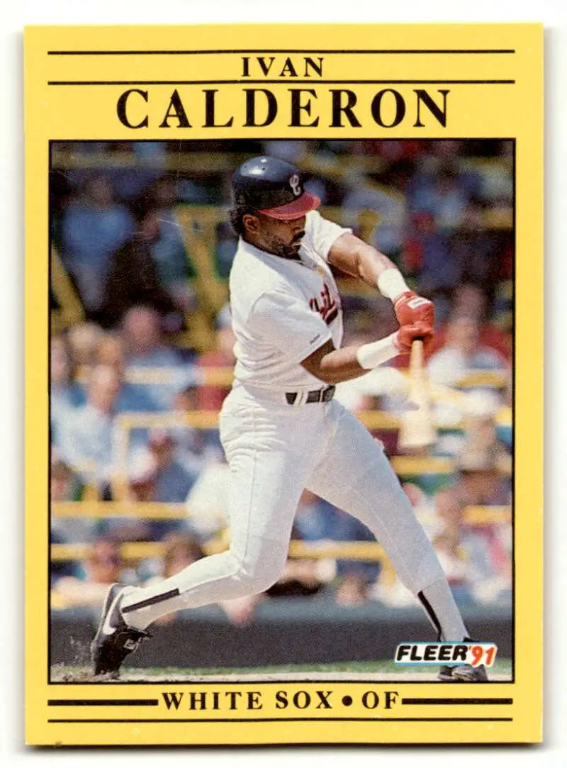 1991 Fleer #115 Ivan Calderon Chicago White Sox Baseball Cards NM Ne ID:58076