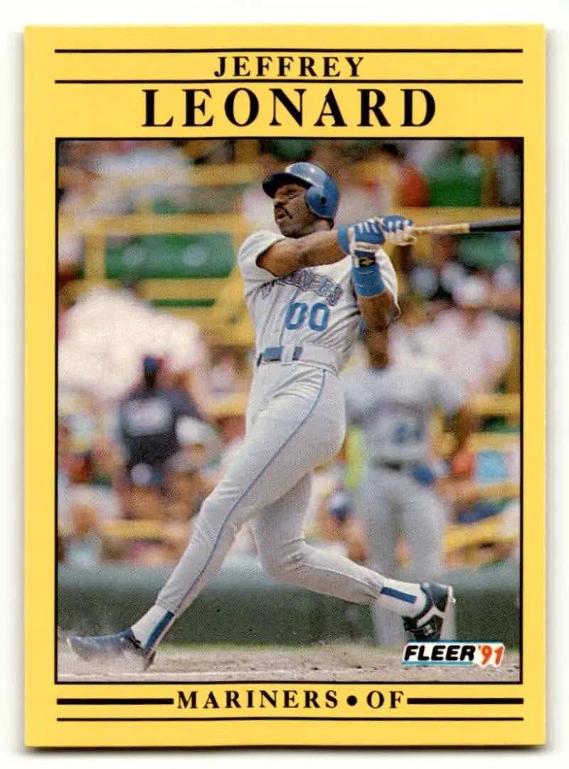 1991 Fleer #456 Jeffrey Leonard Seattle Mariners Baseball Cards NM N ID:58081