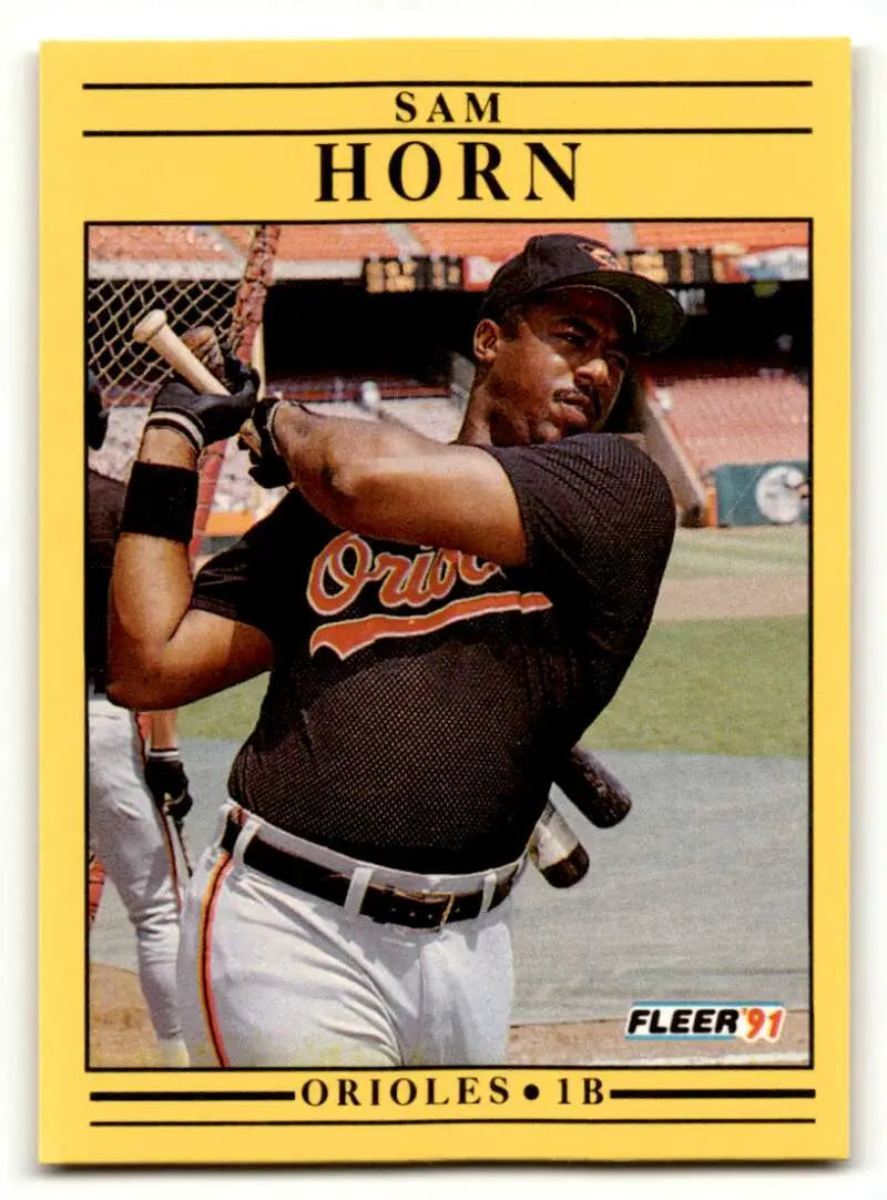 1991 Fleer #477 Sam Horn Baltimore Orioles Baseball Cards NM Near Mi ID:58092