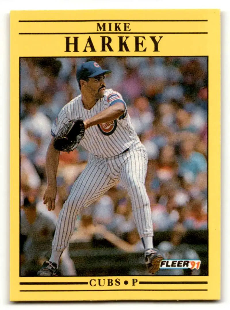 1991 Fleer #423 Mike Harkey Chicago Cubs Baseball Cards NM Near Mint ID:58114