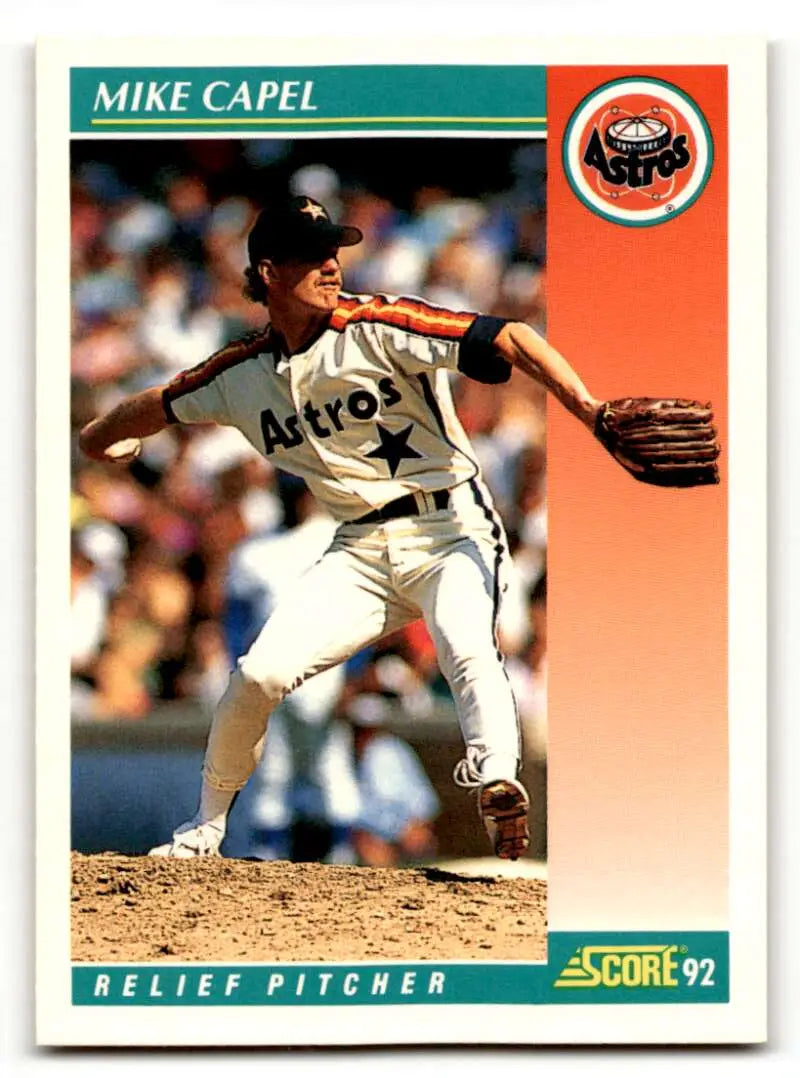 1992 Score #687 Mike Capel Houston Astros Baseball Cards EX/NM ID:58562