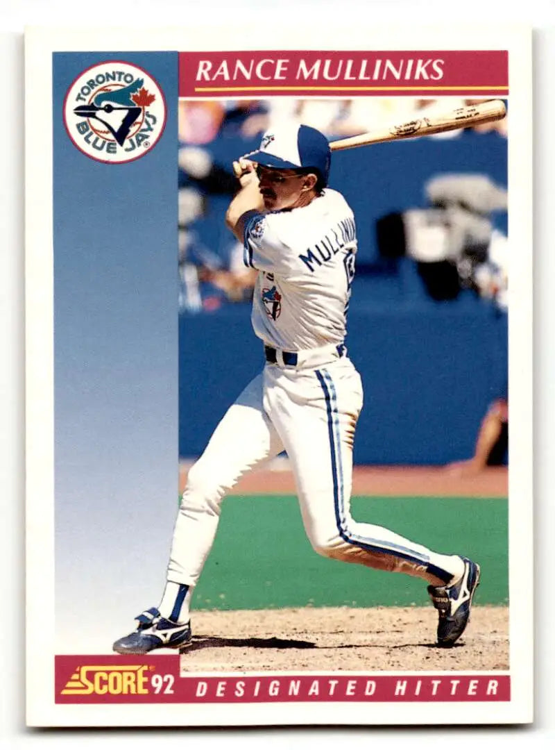 1992 Score #132 Rance Mulliniks Toronto Blue Jays Baseball Cards EX/ ID:58565