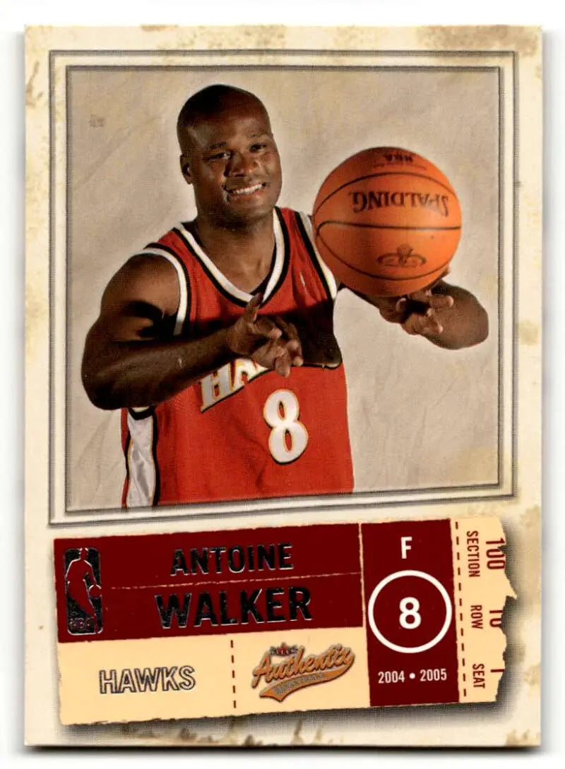 2004 Fleer Authentix #23 Antoine Walker Atlanta Hawks Basketball Car ID:58784