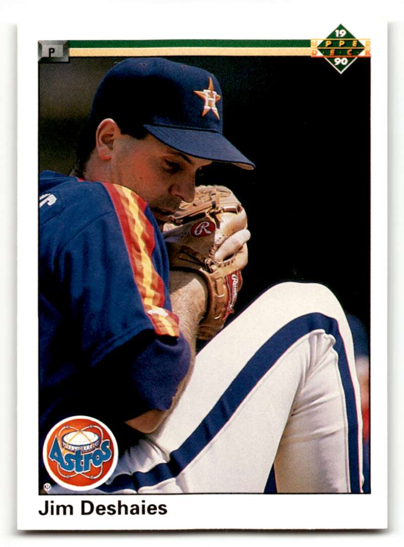 1990 Upper Deck #221 Jim Deshaies Houston Astros Baseball Cards EX/N ID:59137