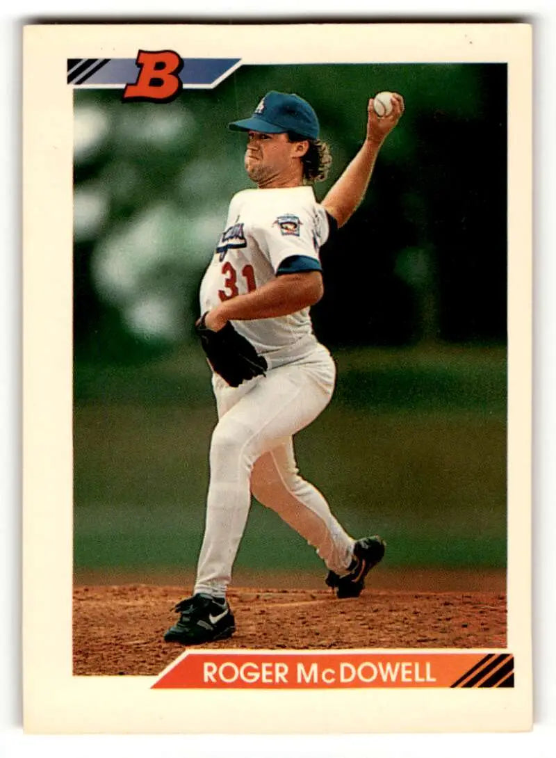 1992 Bowman #657 Roger McDowell Los Angeles Dodgers Baseball Cards E ID:59476