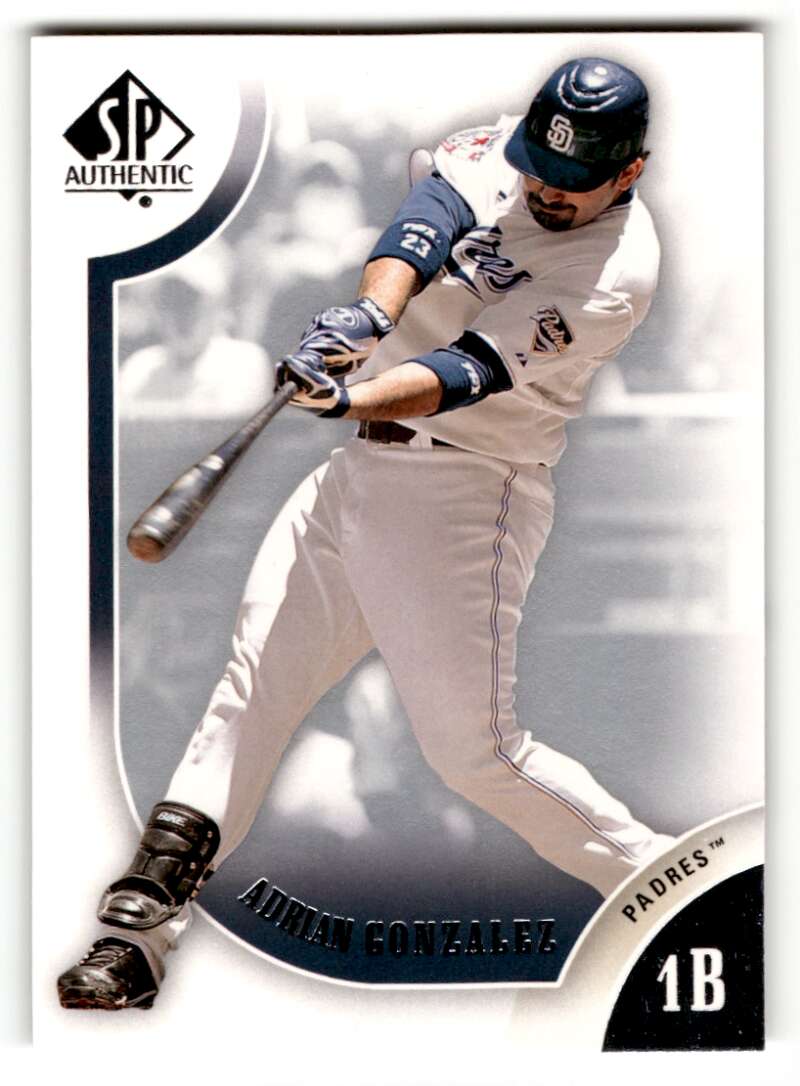 2009 SP Authentic #74 Adrian Gonzalez San Diego Padres Baseball Card ID:59485