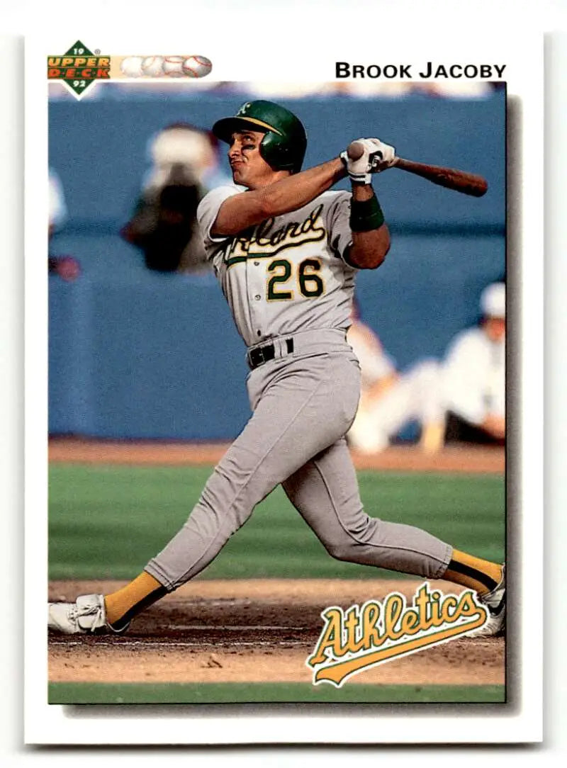 1992 Upper Deck #528 Brook Jacoby Oakland Athletics Baseball Cards E ID:59517