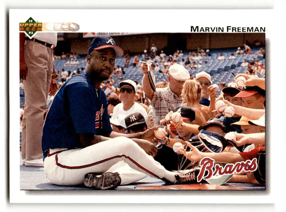 1992 Upper Deck #491 Marvin Freeman Atlanta Braves Baseball Cards EX ID:59518