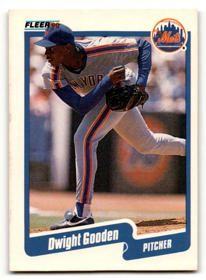 1990 Fleer #204 Dwight Gooden New York Mets Baseball Cards EX/NM ID:59544
