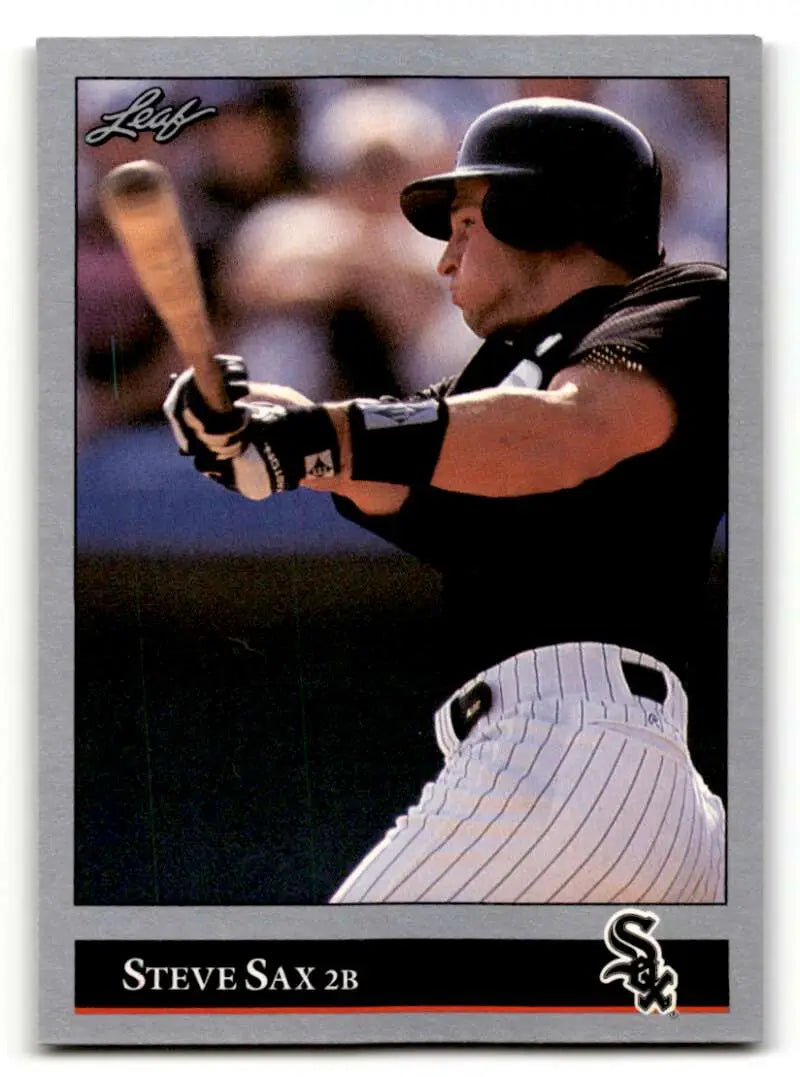 1992 Leaf #217 Steve Sax Chicago White Sox Baseball Cards EX/NM ID:59554