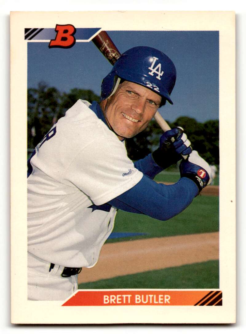 1992 Bowman #597 Brett Butler Los Angeles Dodgers Baseball Cards EX/ ID:59584