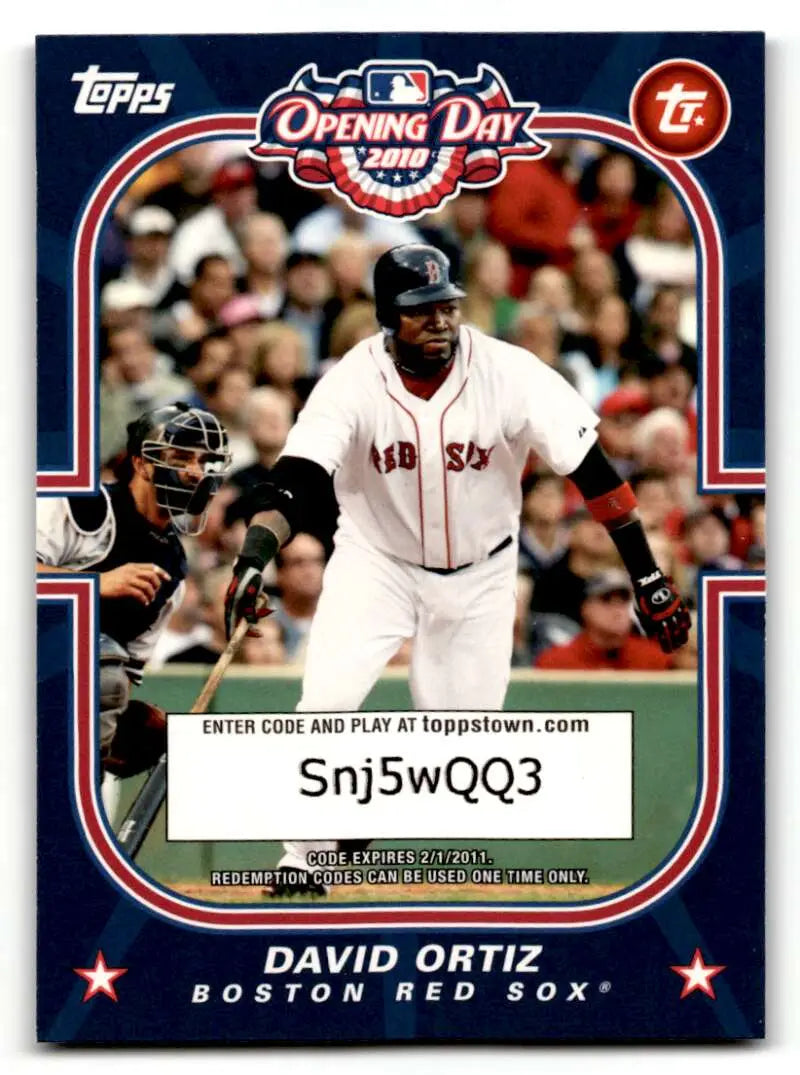 2010 Topps Opening Day #TTS5 David Ortiz Boston Red Sox Baseball Car ID:59613