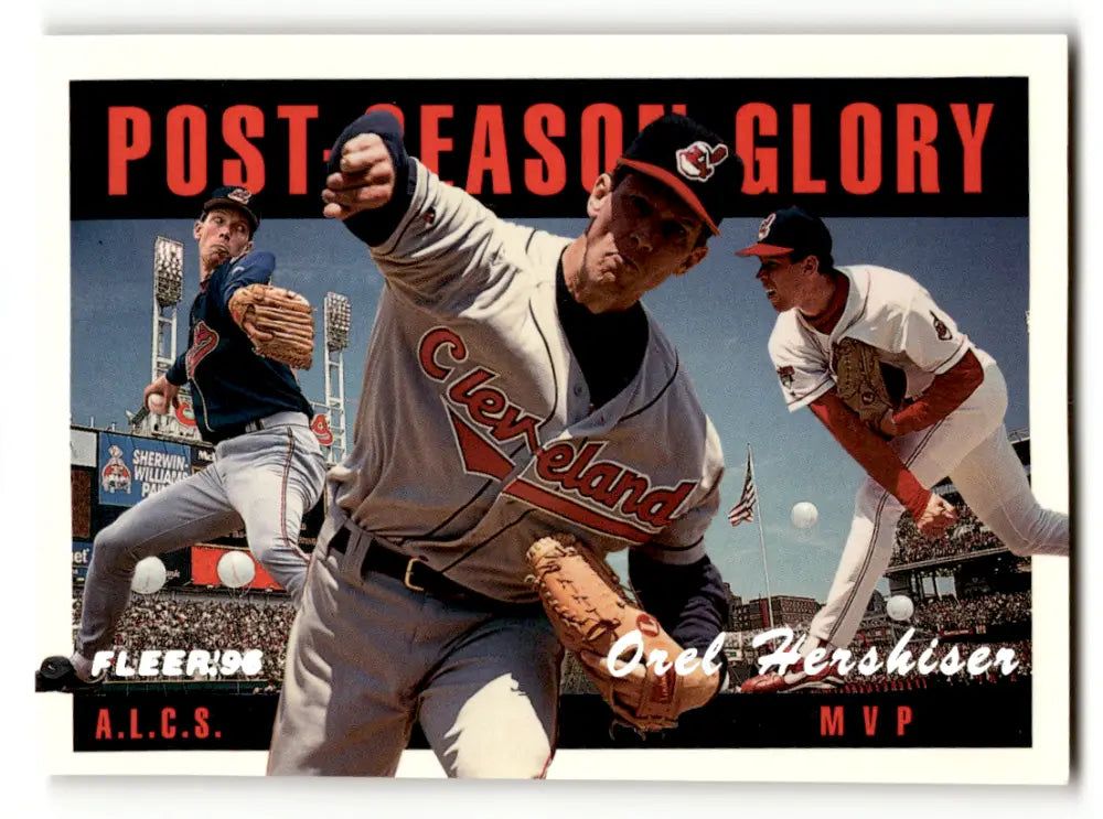 1996 Fleer Post Season Glory #3 Orel Hershiser NM Near Mint Indians ID:59791